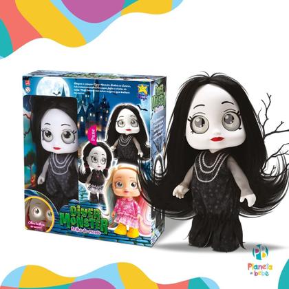 Imagem de Boneca Diver Monster Olhos Brilha no Escuro Preta Divertoys