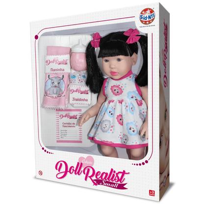 Imagem de Boneca Doll Realist Small com Cabelo Preto Realista