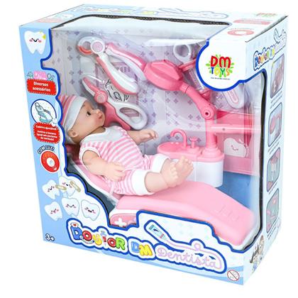 Imagem de Boneca Doutor Dentista Com Acessórios Cadeira Ajustável Roupinha - Dm Toys