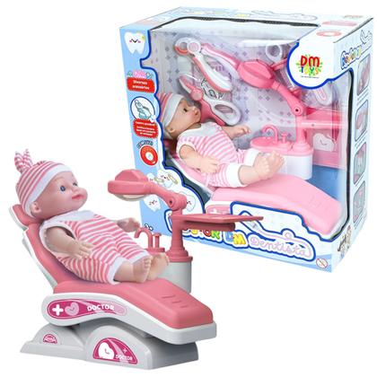 Imagem de Boneca Doutor Dentista Com Acessórios Cadeira Ajustável Roupinha - Dm Toys