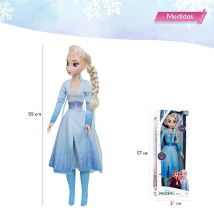 Imagem de Boneca Elsa Mini My Size Frozen Articulada 55cm Baby Brink