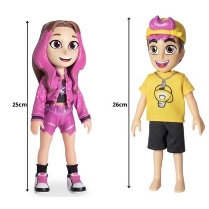 Imagem de Boneca Emilly Vick + Boneco Leozinho Mundo dos Rosa com Chaveiro + Pega Varetas