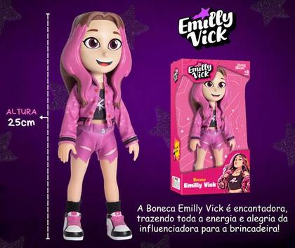 Boneca Emilly Vick Dos Rosa Youtuber Vinil 25cm - Baby Brink - Original ...