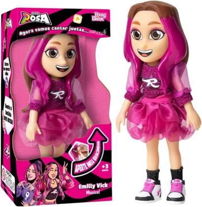 Imagem de Boneca Emilly vick Musical dos Rosa 25cm Youtube Baby Brink
