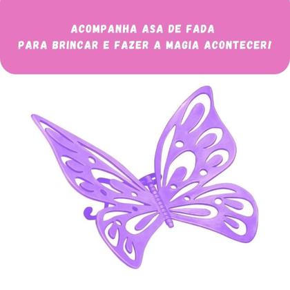 Imagem de Boneca Fada Baby Collection Mini Loira Menina Vinil 19cm