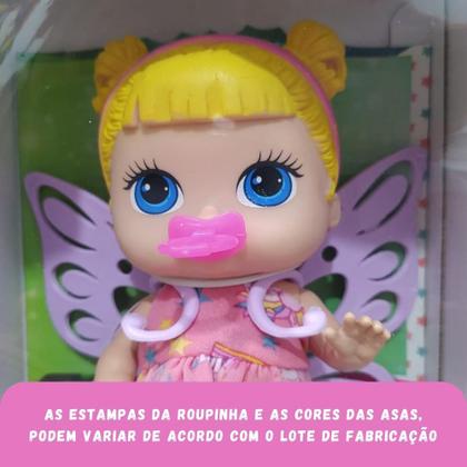 Imagem de Boneca Fada Baby Collection Mini Loira Menina Vinil 19cm