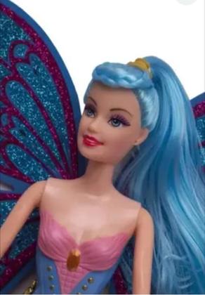 Imagem de Boneca Fada Bailarina Tipo Barbie Articulada Com Glitter Nas Asas e Escova de Cabelo - Ballet