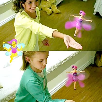 Imagem de Boneca Fadinha Flying Fairy Recarregável Drone com Luz Controle Remoto e Sensor