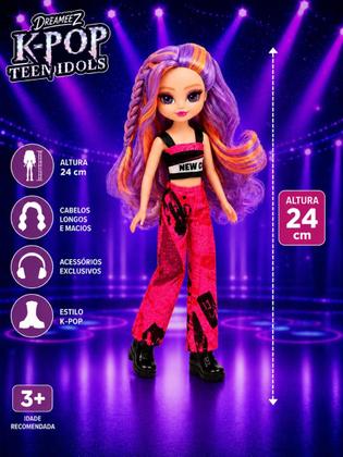 Imagem de Boneca Fashion Doll K-Pop 24cm Colecionável Estilo Pop Coreano Multikids - BR2772 -