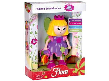 Imagem de Boneca Flora Fadinha De Atividades Vestido Rosa 750 Elka