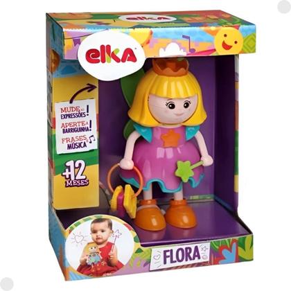 Imagem de Boneca Flora Fadinha De Atividades Vestido Rosa 750 - Elka