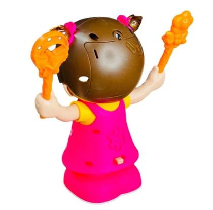 Imagem de Boneca Fofinha Rosa Pula Pula Divertida Luzes Sons