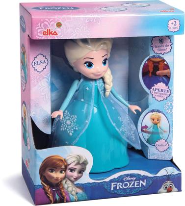 Imagem de Boneca Frozen Elsa Menina Com Som - Elka Brinquedos