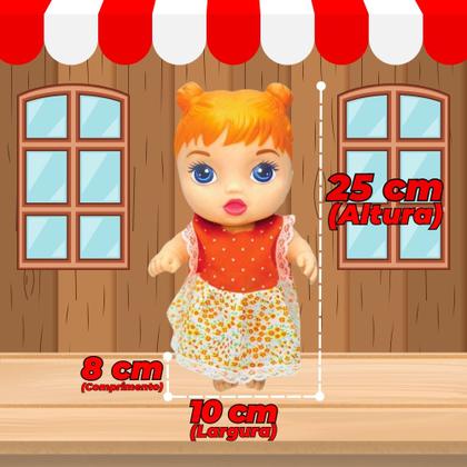 Imagem de Boneca Infantil 100% Vinil Frutty Brinquedo Menina
