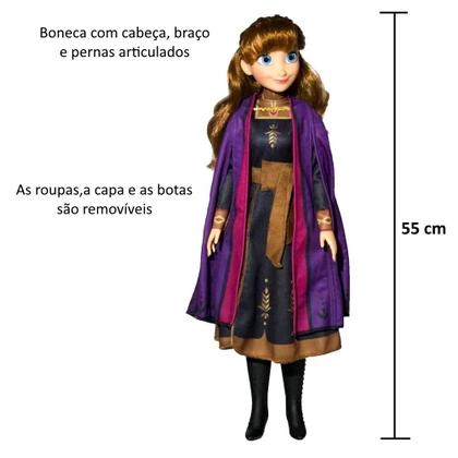 Imagem de Boneca Infantil da Anna Gigante 55cm Realista Baby Brink