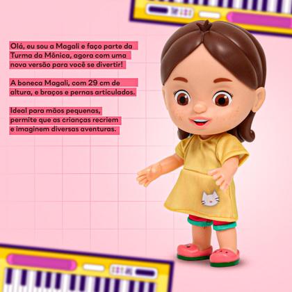 Imagem de Boneca Infantil Magali Articulada 29cm Vinil Com Cheirinho