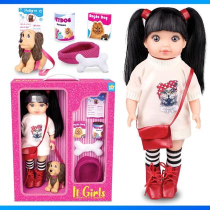Imagem de Boneca It Girl Pet Passeio Cachorro Dog Brinquedo Infantil