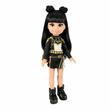 Imagem de Boneca K-Pop Trix Gold Aria Preto 37cm Brinquedo Infantil Fashion Estilo Kpop com Acessórios - Pupee