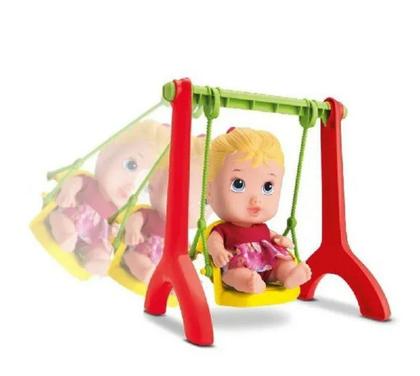 Imagem de Boneca Little Dolls Playground Balancinho - Divertoys