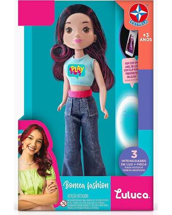 Imagem de Boneca Luluca Fashion E Acessório Para Celular Estrela