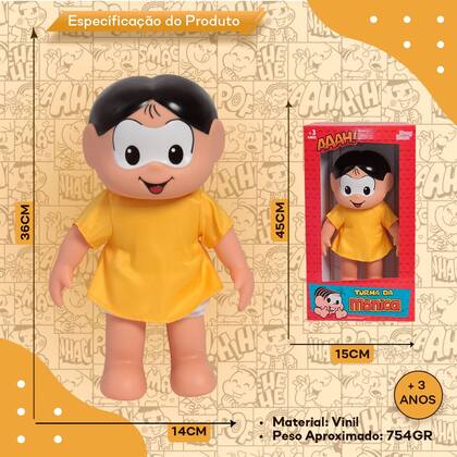 Imagem de Boneca Magali Clássicos Turma da Monica Vinil Macio 36cm