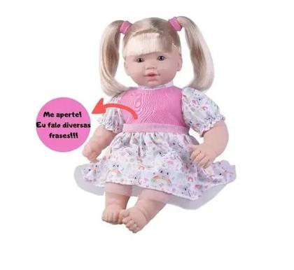 Imagem de Boneca Manu - Fala Diversas Frases - 45cm - Supertoys