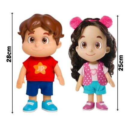 Imagem de Boneca Maria Clara + Boneco JP Infantil Original Articulados Youtubers Em Vinil Brinquedos Novabrink