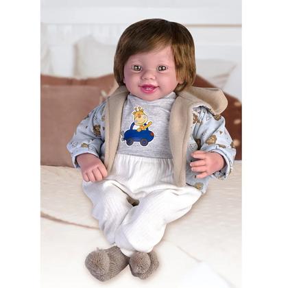 Imagem de Boneca Menino Reborn Cotiplás Baby Moments Em Vinil 41cm