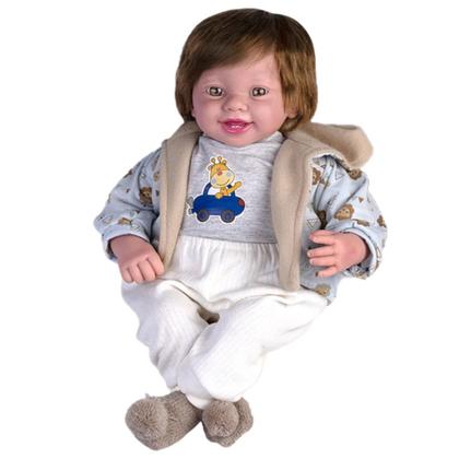 Imagem de Boneca Menino Reborn Cotiplás Baby Moments Em Vinil 41cm