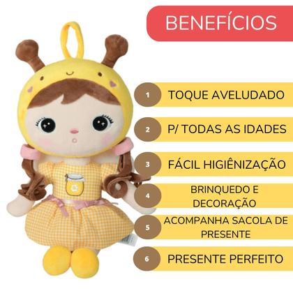 Imagem de Boneca Metoo Jimbao Original 49 cm Pelucia Brinquedo Premium