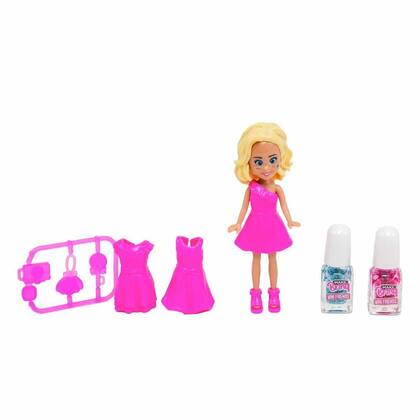 Imagem de Boneca Mini Friends Dia de Beleza MK4090 Rosa - Polibrinq