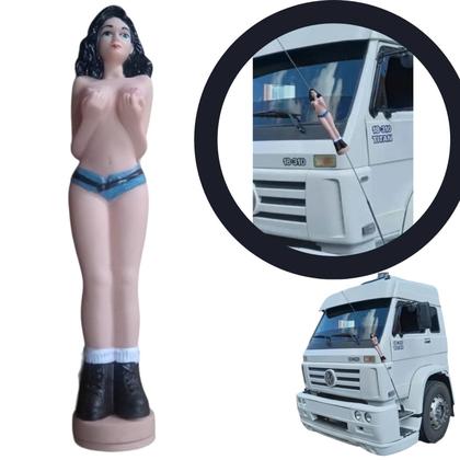 Boneca morena decorativa enfeite para antena px caminhão - F