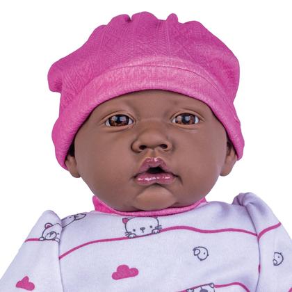 Imagem de Boneca Negra Nenem Nanado Com Som Tipo Reborn - Super Toys