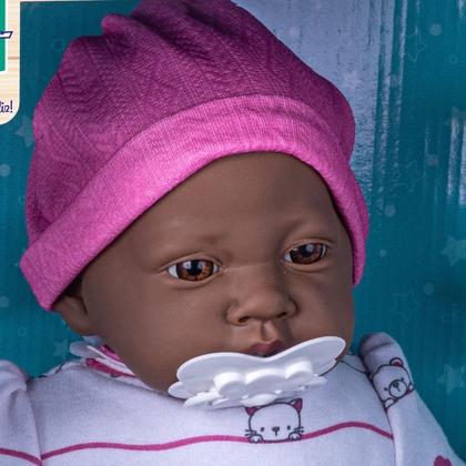 Imagem de Boneca Negra Nenem Nanado Com Som Tipo Reborn - Super Toys