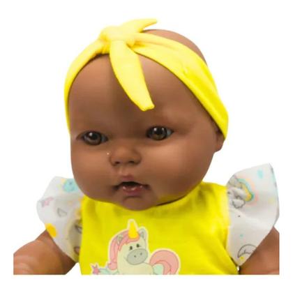 Imagem de Boneca Neneka Negra Sem Cabelo Divertida 642 Super Toys