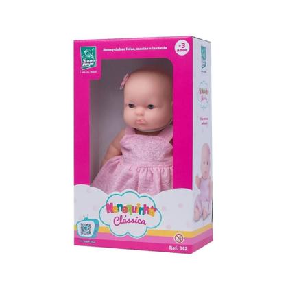 Imagem de Boneca Nenequinha Clássica Vestido Pink Super Toys - 342