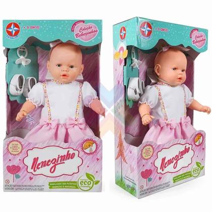 ミュージシャン bebe Boneca Nenezinho Estrela Original Fecha Olhos Bebê 44cm Várias