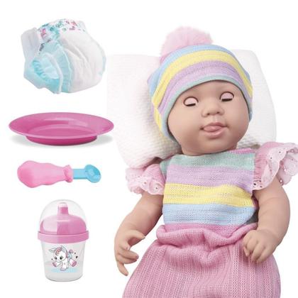 Imagem de Boneca New Born Brincar De Papinha Menina Divertoys