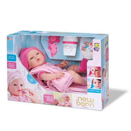 Imagem de Boneca New Born Premium Abre Fecha Olho C/ Acessórios Vinil - Divertoys