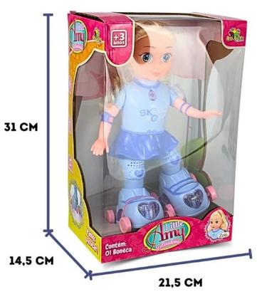 Imagem de Boneca Patinadora Anda Canta Dança Amy Infantil Com Luzes