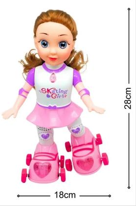 Imagem de Boneca Patinadora Anda Canta Dança Amy Infantil Com Luzes