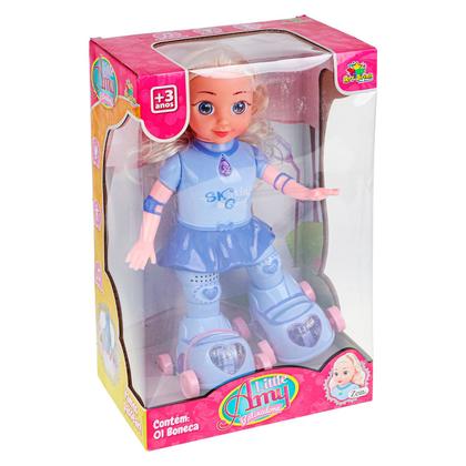 Imagem de Boneca Patinadora Anda Canta Dança Com Luzes E Som Infantil Giratória Brinquedo Para Meninas