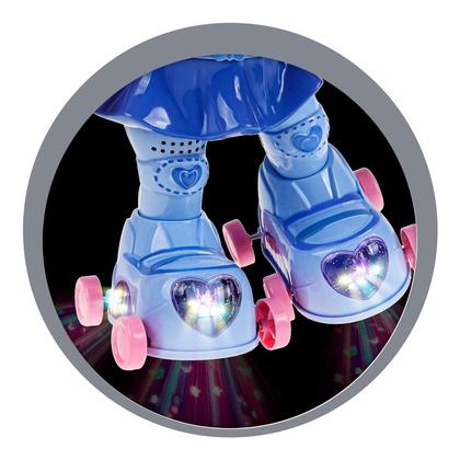 Imagem de Boneca Patinadora Anda Canta Dança Com Luzes E Som Infantil Giratória Brinquedo Para Meninas