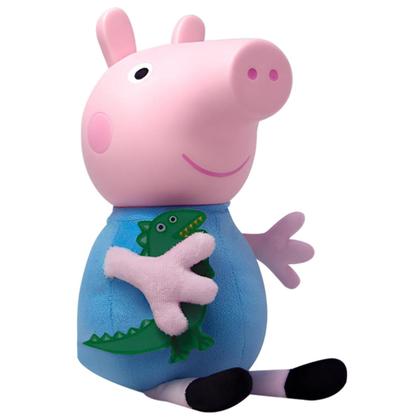 Imagem de Boneca Peppa Ou Boneco George Pig Original Pelúcia Infantil Pelúcia 32cm Crianças Novabrink