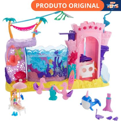 Imagem de Boneca polly pocket com cenário aventuras de sereia - mattel gxv27