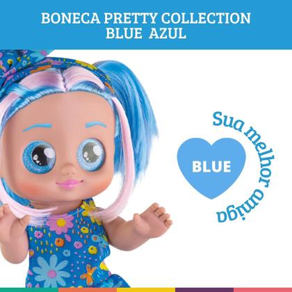 Imagem de Boneca Pretty Collection Blue Azul Moderna Milk