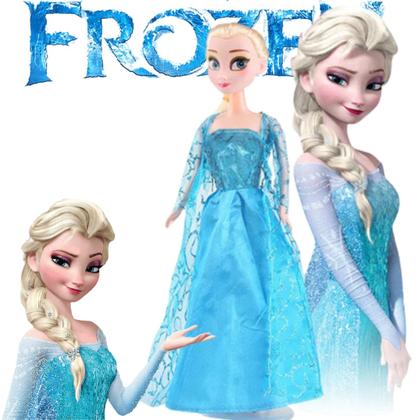 Imagem de Boneca Princesa Elsa Frozen Infantil Articulada Brinquedo Para Dia Das Crianças Menina Entrega Rapida