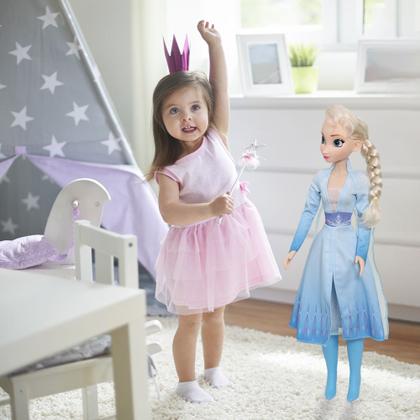 Imagem de Boneca Princesa Elsa Linda Grande 100% Vinil Com Acessórios