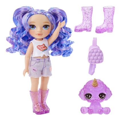 Imagem de Boneca Rainbow High Littles Amethyst Willow - Edição Roxa com Pet