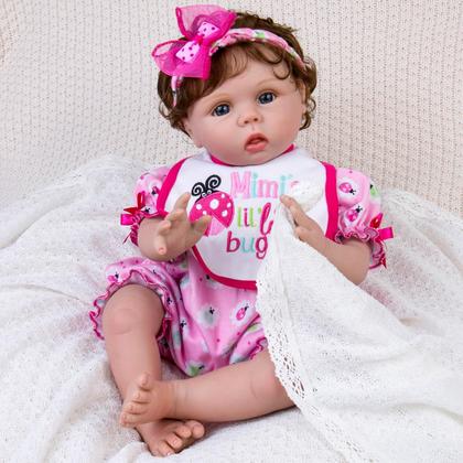 Imagem de Boneca Reborn Aori - Menina Realista de 22 Polegadas com Roupas